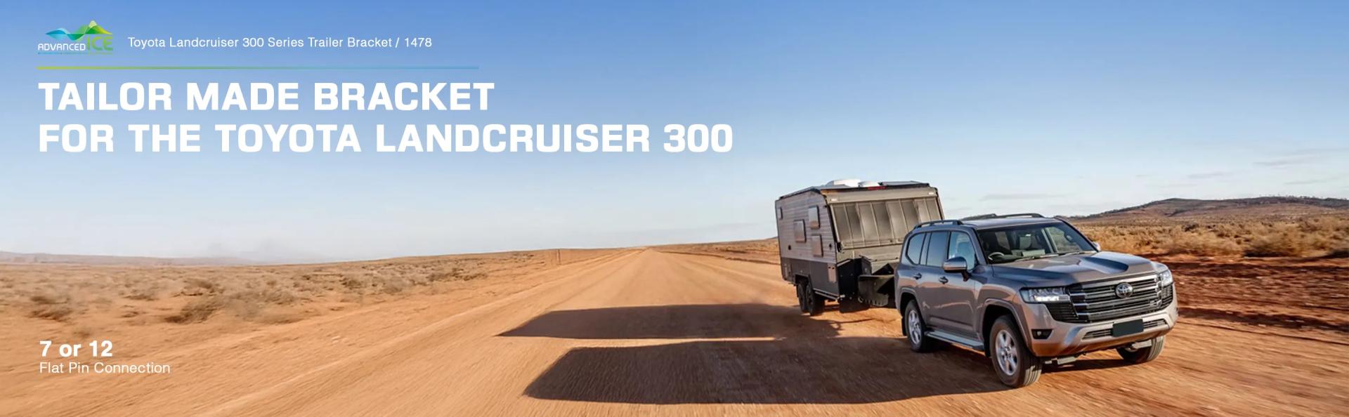 Custom made trailer bracket for the Toyota 300 Series Landcruiser  to fit 7 pin or 12 pin flat trailer plug - EuroFit Towbars & Electrics - eurofittowbars.com.au