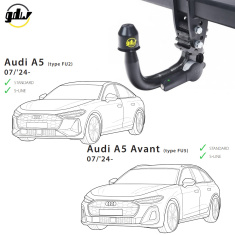 Audi A5 FU2 A5 Avant FU5 B10 Detachable Invisible Towbar 2907T60 - EuroFit Towbars & Electrics - eurofittowbars.com.au
