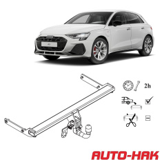 Audi A3 8Y Sportback Sedan Invisible Detachable Towbar - EuroFit Towbars & Electrics - eurofittowbars.com.au
