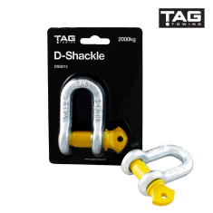 D-Shackle 13mm 2000kg Galvanised TAG - EuroFit Towbars & Electrics - eurofittowbars.com.au