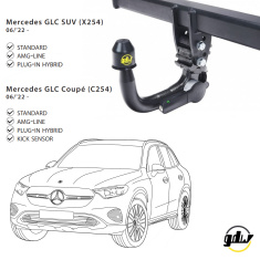 Mercedes GLC Detachable Invisible Towbar AMG OEM 2748T60 - EuroFit Towbars & Electrics - eurofittowbars.com.au