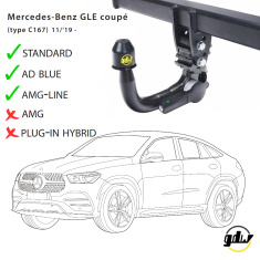 Mercedes GLE C167 Detachable Invisible Towbar OEM 2773T60 - EuroFit Towbars & Electrics - eurofittowbars.com.au