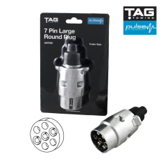 7 Pin large round trailer plug TAG - EuroFit Towbars & Electrics - eurofittowbars.com.au