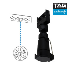 Standard trailer adaptor 7 pin flat socket to 7 pin large round plug TAG - EuroFit Towbars & Electrics - eurofittowbars.com.au