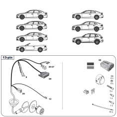 Audi A4 A5 Q5 Tow Bar LED wiring Kit WYR032713R-T trail-tec - EuroFit Towbars & Electrics - eurofittowbars.com.au