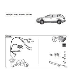 Audi Q7 4L Tow Bar LED Wiring Kit WYR033813R-T trail-tec - EuroFit Towbars & Electrics - eurofittowbars.com.au