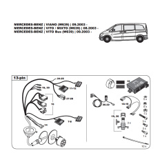 Mercedes VIANO VITO MIXTO W639 tow bar wiring kit WYR231713R trail-tec - EuroFit Towbars & Electrics - eurofittowbars.com.au