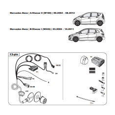 Mercedes A-Class B-Class tow bar LED wiring kit WYR231813R-T trail-tec - EuroFit Towbars & Electrics - eurofittowbars.com.au