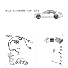 Mercedes CLS W219 tow bar LED wiring kit WYR232513R-T trail-tec - EuroFit Towbars & Electrics - eurofittowbars.com.au