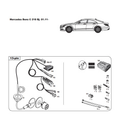 Mercedes CLS C218 tow bar LED wiring kit WYR232713R-T trail-tec - EuroFit Towbars & Electrics - eurofittowbars.com.au