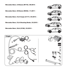 Mercedes A B CLA GLA tow bar LED wiring kit WYR232813R-T trail-tec - EuroFit Towbars & Electrics - eurofittowbars.com.au