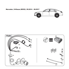Mercedes S-Class W222 tow bar LED wiring kit WYR233113R-T trail-tec - EuroFit Towbars & Electrics - eurofittowbars.com.au