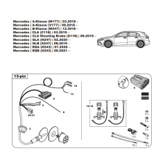 Mercedes A B CLA EQA GLA GLB tow bar LED wiring kit WYR234013R-T trail-tec - EuroFit Towbars & Electrics - eurofittowbars.com.au