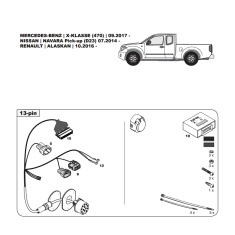 Mercedes X-Class tow bar LED wiring kit WYR251613R trail-tec - EuroFit Towbars & Electrics - eurofittowbars.com.au