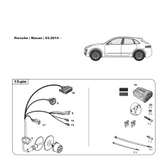 Porsche Macan tow bar LED wiring kit WYR300213R-T trail-tec - EuroFit Towbars & Electrics - eurofittowbars.com.au
