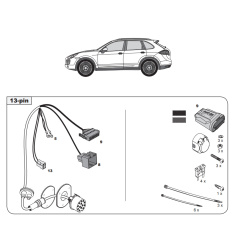 Porsche Cayenne Tow Bar LED Wiring Kit WYR300313R-T trail-tec - EuroFit Towbars & Electrics - eurofittowbars.com.au