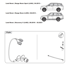 Land Rover Discovery V L462 Range Rover L405 Range Rover Sport L494 tow bar LED wiring kit WYR330713R trail-tec - EuroFit Towbars & Electrics - eurofittowbars.com.au