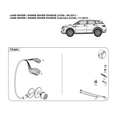 Range Rover Evoque L538 tow bar LED wiring kit WYR331013R trail-tec - EuroFit Towbars & Electrics - eurofittowbars.com.au
