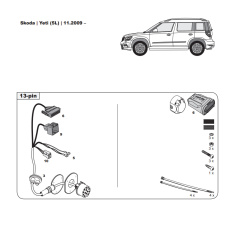 Skoda Yeti tow bar LED wiring kit WYR361413R-T trail-tec - EuroFit Towbars & Electrics - eurofittowbars.com.au