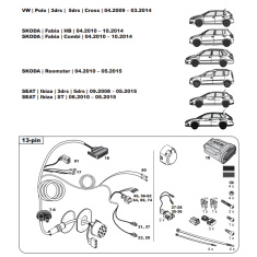 Skoda Fabia Roomster tow bar LED wiring kit WYR423613R-T trail-tec - EuroFit Towbars & Electrics - eurofittowbars.com.au