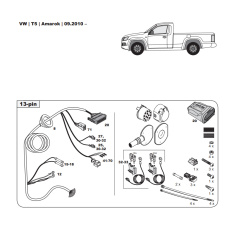 VW Amarok tow bar LED wiring kit WYR423713R-T trail-tec - EuroFit Towbars & Electrics - eurofittowbars.com.au