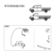 VW T5 T6 tow bar wiring kit WYR424213R trail-tec - EuroFit Towbars & Electrics - eurofittowbars.com.au