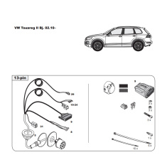 Volkswagen Touareg Tow Bar LED Wiring Kit WYR424613R-T trail-tec - EuroFit Towbars & Electrics - eurofittowbars.com.au