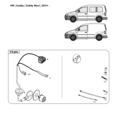 VW Caddy IV tow bar wiring kit WYR424813R trail-tec - EuroFit Towbars & Electrics - eurofittowbars.com.au