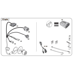 Audi A3 VW Golf 7 Skoda Octavia 3 Tow Bar LED wiring Kit WYR425013R-T trail-tec - EuroFit Towbars & Electrics - eurofittowbars.com.au