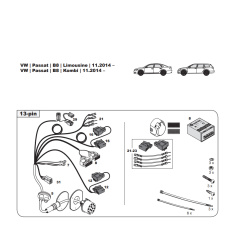 VW Passat B8 tow bar LED wiring kit WYR425313R trail-tec - EuroFit Towbars & Electrics - eurofittowbars.com.au