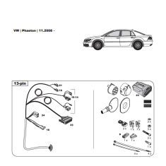 VW Phaeton tow bar LED wiring kit WYR425913R-T trail-tec - EuroFit Towbars & Electrics - eurofittowbars.com.au