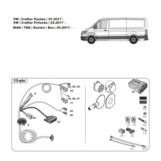 VW Crafter tow bar LED wiring kit WYR426113R-T trail-tec - EuroFit Towbars & Electrics - eurofittowbars.com.au
