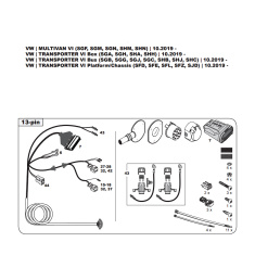 VW T6.1 tow bar LED wiring kit WYR426313R-T trail-tec - EuroFit Towbars & Electrics - eurofittowbars.com.au