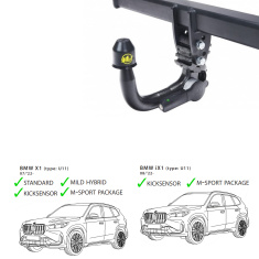 BMW X1 iX1 U11 Detachable Invisible Tow Bar 2723T60 GDW - EuroFit Towbars & Electrics - eurofittowbars.com.au