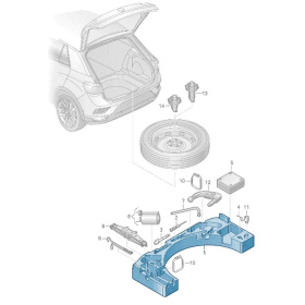 VW T-Roc Touareg trunk tool storage foam 2GA012115B - Australia Towbars & Performance - australiatobwars.com.au
