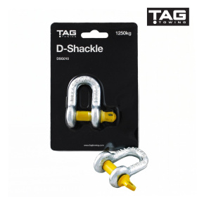 D-Shackle 10mm 1000kg Galvanised TAG - EuroFit Towbars & Electrics - eurofittowbars.com.au